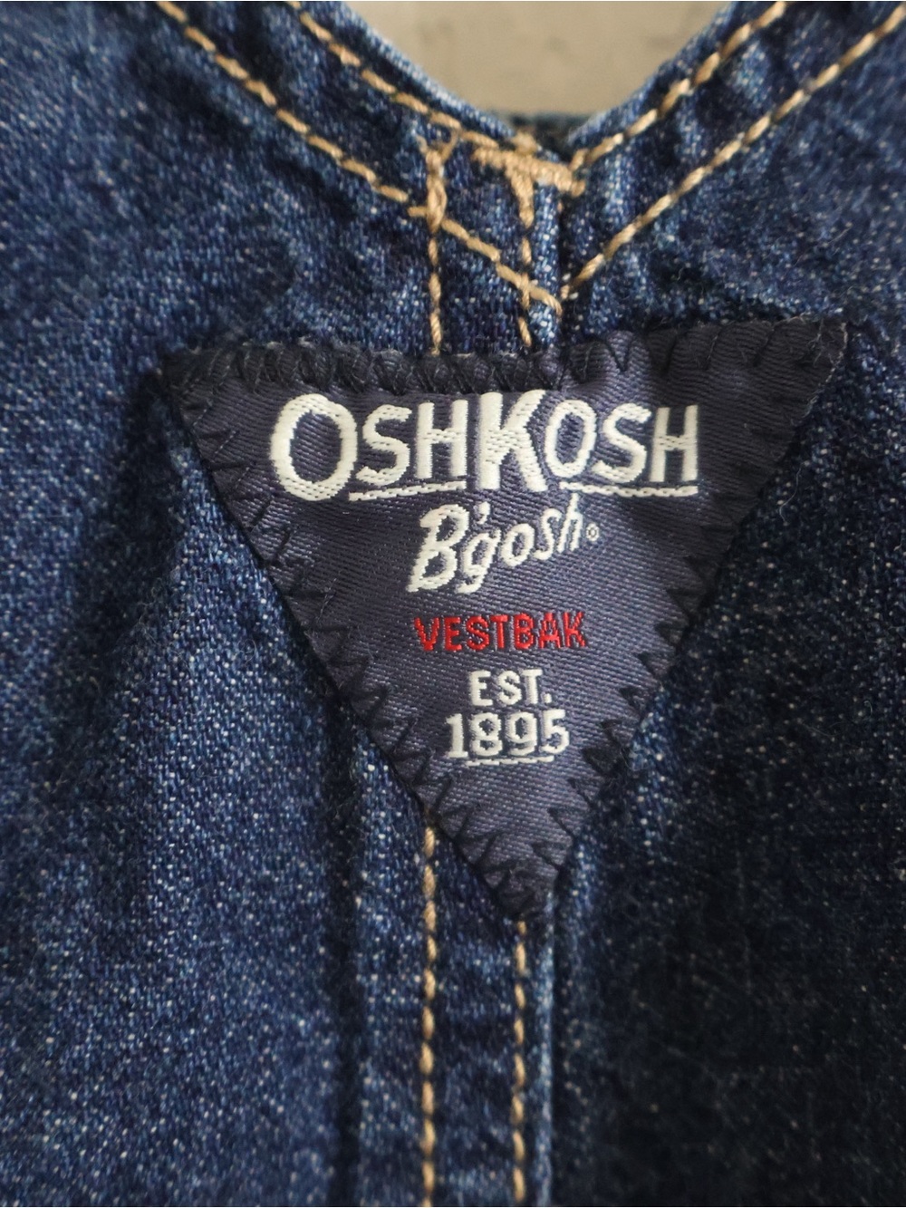 OshKosh B'gosh Dark Blue Denim Shortalls for Kids - Picture 3 of 6
